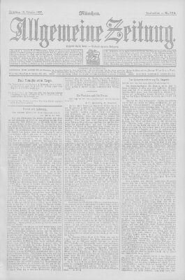 Allgemeine Zeitung Samstag 16. November 1907