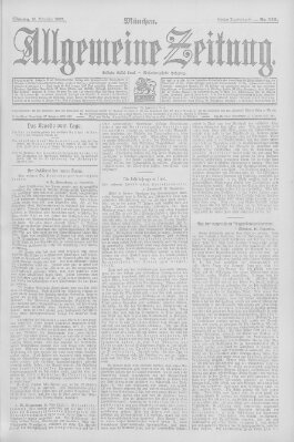 Allgemeine Zeitung Montag 18. November 1907