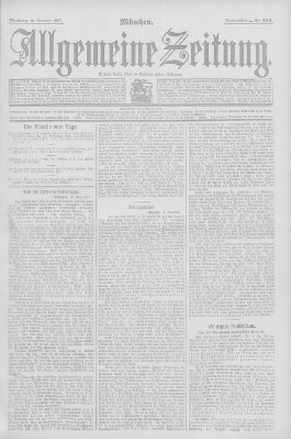 Allgemeine Zeitung Dienstag 19. November 1907