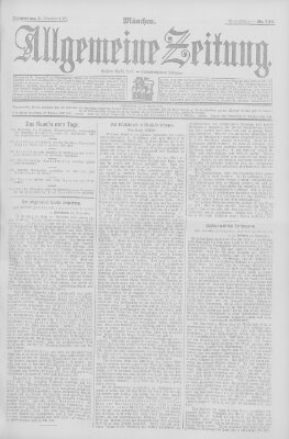 Allgemeine Zeitung Donnerstag 21. November 1907