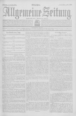 Allgemeine Zeitung Mittwoch 27. November 1907