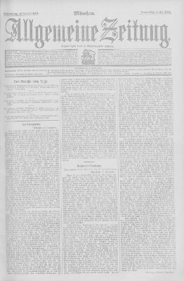 Allgemeine Zeitung Donnerstag 28. November 1907