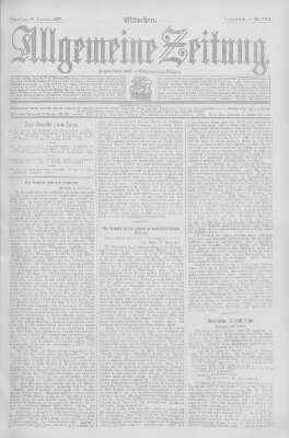 Allgemeine Zeitung Samstag 30. November 1907