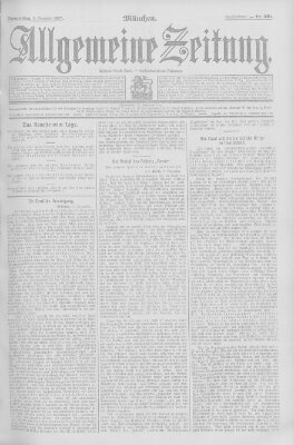 Allgemeine Zeitung Donnerstag 5. Dezember 1907