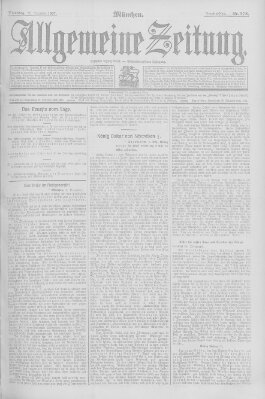 Allgemeine Zeitung Dienstag 10. Dezember 1907