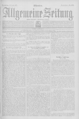 Allgemeine Zeitung Donnerstag 19. Dezember 1907