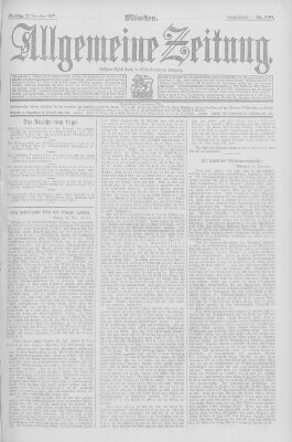 Allgemeine Zeitung Freitag 20. Dezember 1907