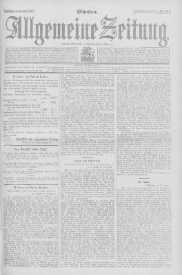 Allgemeine Zeitung Montag 30. Dezember 1907