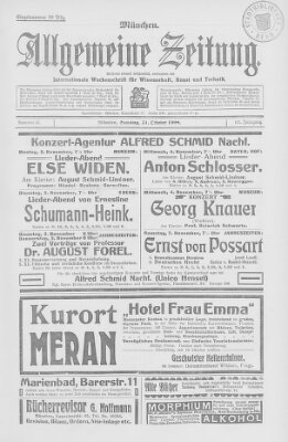 Allgemeine Zeitung Samstag 31. Oktober 1908