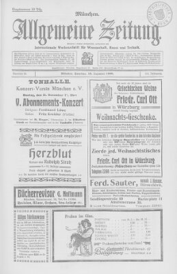 Allgemeine Zeitung Samstag 19. Dezember 1908