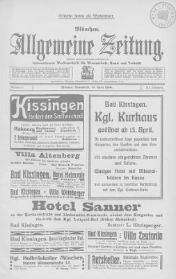 Allgemeine Zeitung Samstag 11. April 1908