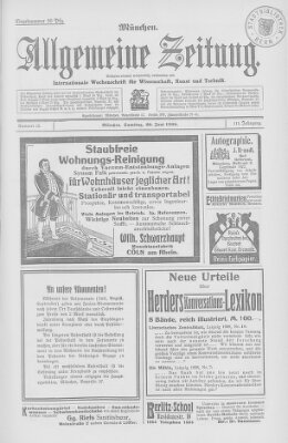 Allgemeine Zeitung Samstag 20. Juni 1908