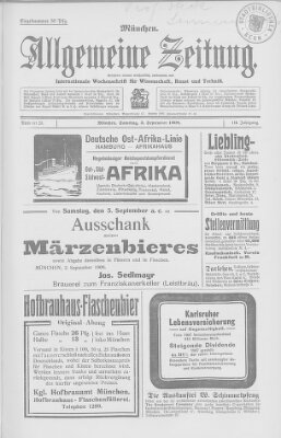 Allgemeine Zeitung Samstag 5. September 1908