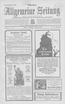 Allgemeine Zeitung Samstag 1. Januar 1910