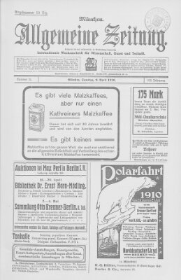 Allgemeine Zeitung Samstag 9. April 1910