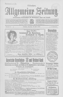 Allgemeine Zeitung Samstag 16. April 1910