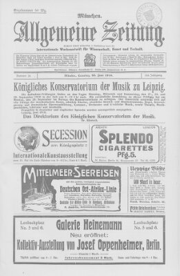 Allgemeine Zeitung Samstag 25. Juni 1910