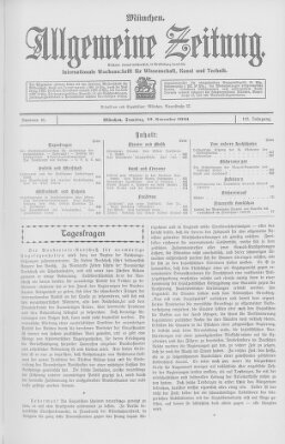 Allgemeine Zeitung Samstag 12. November 1910