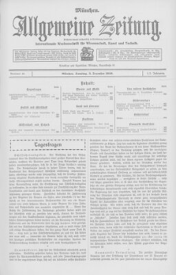 Allgemeine Zeitung Samstag 3. Dezember 1910