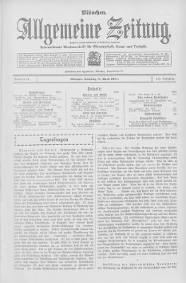 Allgemeine Zeitung Samstag 8. April 1911