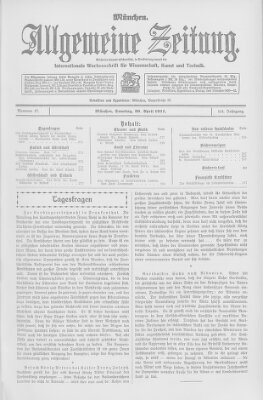 Allgemeine Zeitung Samstag 29. April 1911