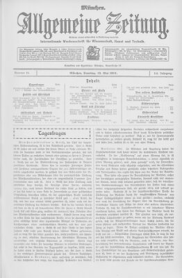 Allgemeine Zeitung Samstag 13. Mai 1911