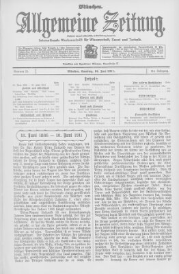 Allgemeine Zeitung Samstag 10. Juni 1911