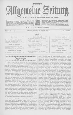 Allgemeine Zeitung Samstag 26. August 1911