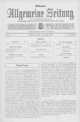 Allgemeine Zeitung Samstag 2. September 1911