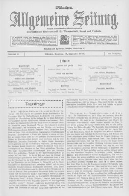 Allgemeine Zeitung Samstag 16. September 1911