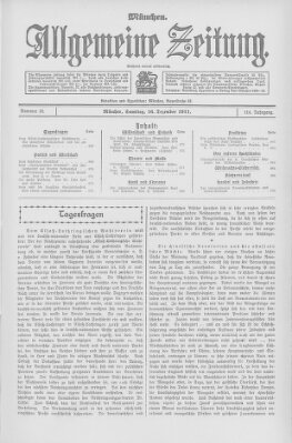 Allgemeine Zeitung Samstag 16. Dezember 1911