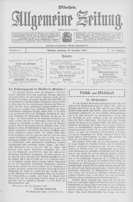 Allgemeine Zeitung Samstag 23. Dezember 1911