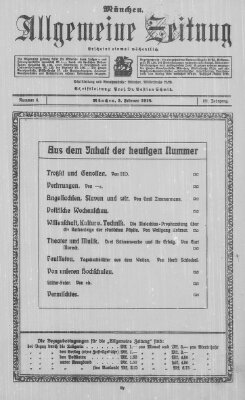 Allgemeine Zeitung Sonntag 3. Februar 1918