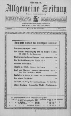 Allgemeine Zeitung Sonntag 24. Februar 1918