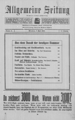 Allgemeine Zeitung Sonntag 7. April 1918