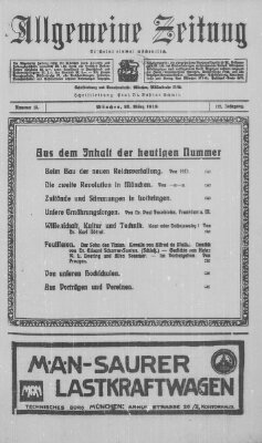 Allgemeine Zeitung Sonntag 23. März 1919