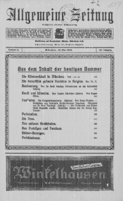 Allgemeine Zeitung Samstag 10. Mai 1919