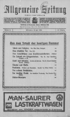 Allgemeine Zeitung Sonntag 13. Juli 1919