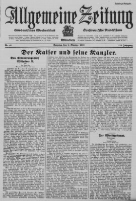 Allgemeine Zeitung Sonntag 8. Oktober 1922