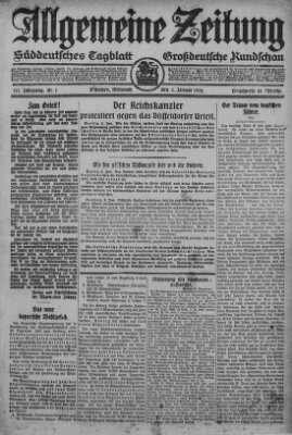 Allgemeine Zeitung Mittwoch 2. Januar 1924