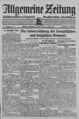 Allgemeine Zeitung Donnerstag 10. Januar 1924