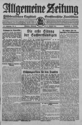 Allgemeine Zeitung Mittwoch 16. Januar 1924