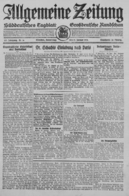 Allgemeine Zeitung Donnerstag 17. Januar 1924