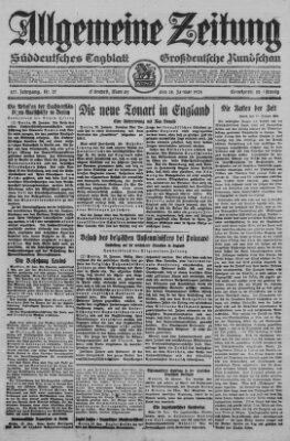 Allgemeine Zeitung Montag 28. Januar 1924