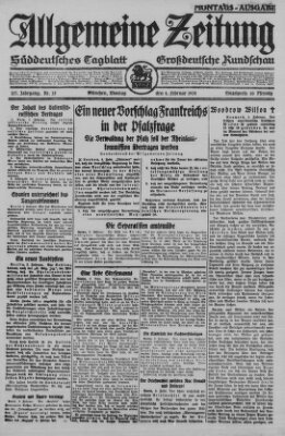 Allgemeine Zeitung Montag 4. Februar 1924