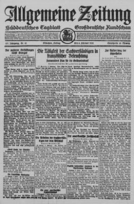 Allgemeine Zeitung Freitag 8. Februar 1924