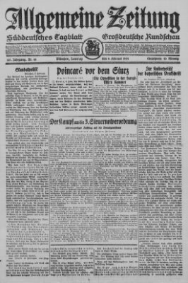 Allgemeine Zeitung Samstag 9. Februar 1924