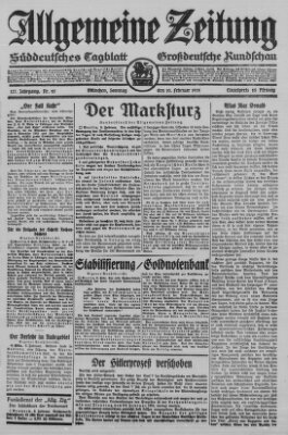 Allgemeine Zeitung Sonntag 10. Februar 1924