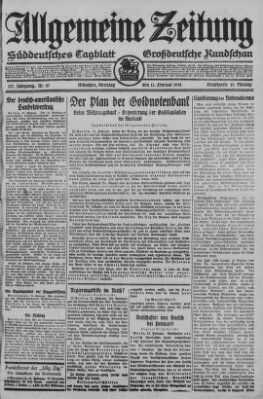 Allgemeine Zeitung Dienstag 12. Februar 1924