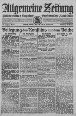 Allgemeine Zeitung Dienstag 19. Februar 1924